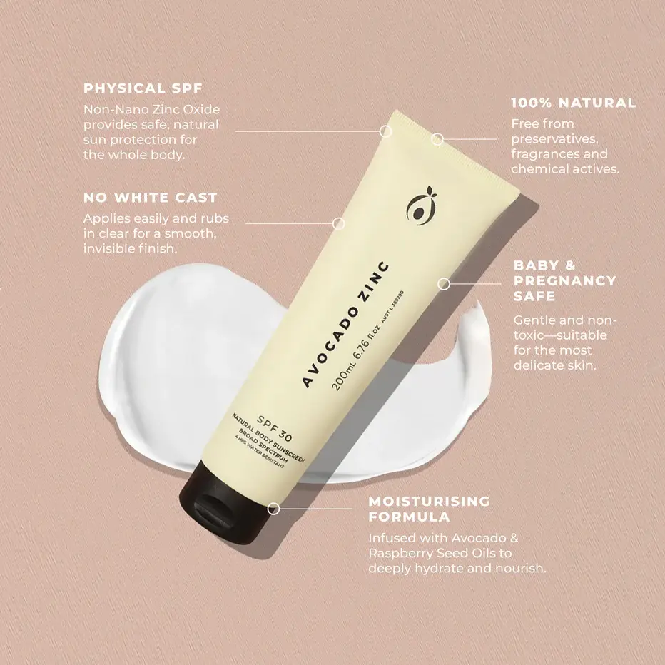 Avocado Zinc - Wholesale Sunscreen - SPF 30 Natural Body Sunscreen4