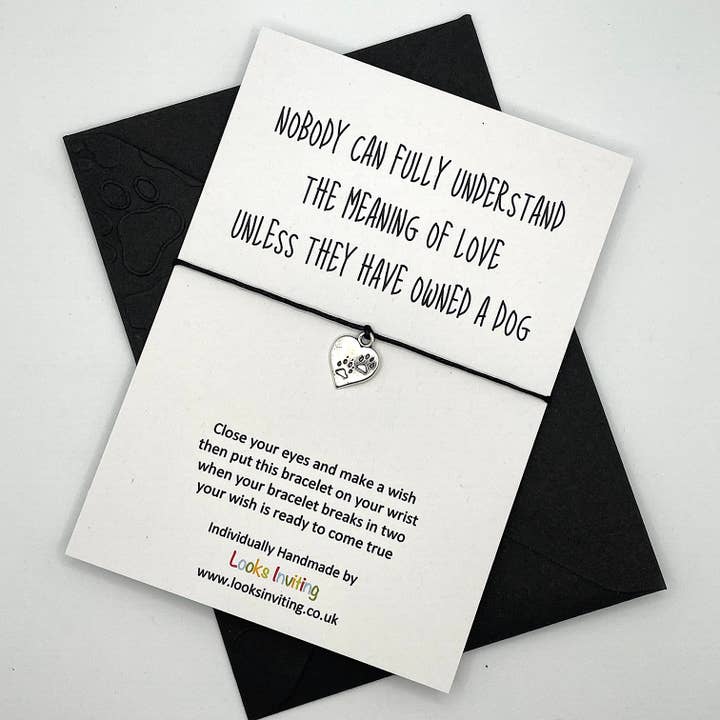 Dog Lover Wish Bracelet. for wholesale by Looks Inviting