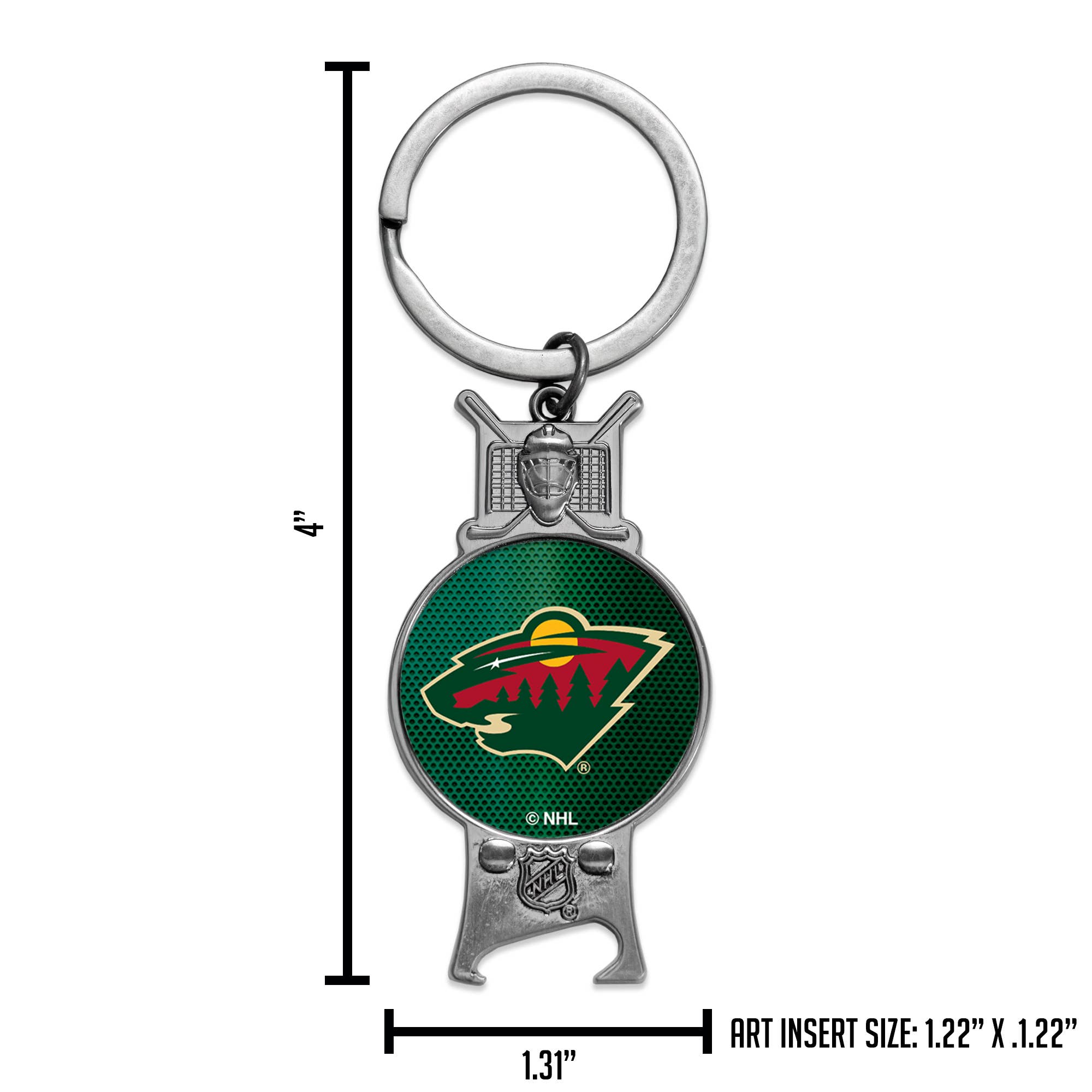 Rico Industries - Wholesale Keychain - Unisex - NHL Hockey Minnesota Wild  Sculpted Bottle Opener Keychain4