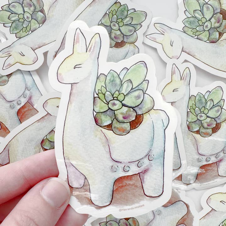 Adesivo de vinil de alpaca por atacado de Fiber & Brimstone