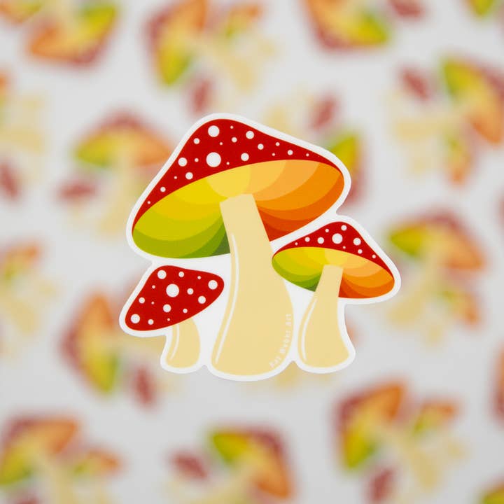 Shroom Sticker for wholesale by Kat Weber Art