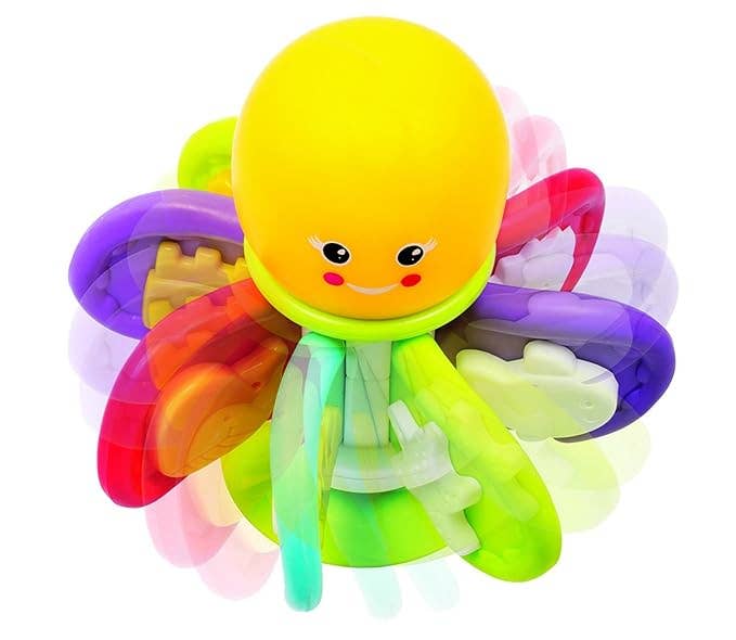 World Roller Toys - Vente Lot de jouets – enfant - Funskool Giggles Flap N Clap Pieuvre - Jouet de Chaise Haute2