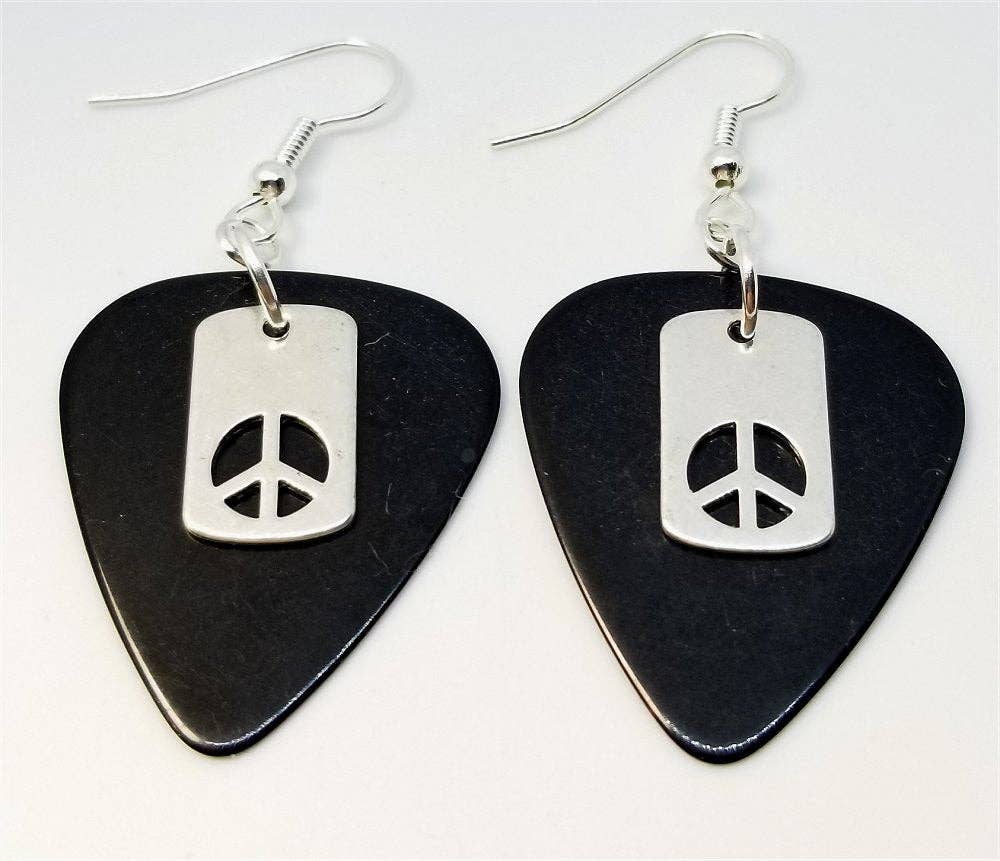Simply Raevyn - Wholesale Dangle Earrings - Small Peace Sign Cut Out Charm Earrings11