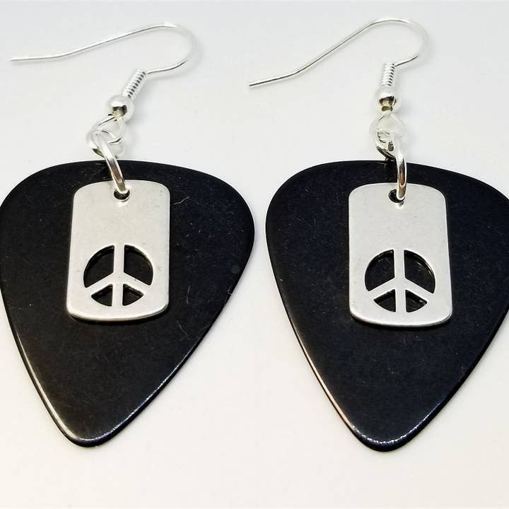 Simply Raevyn - Wholesale Dangle Earrings - Small Peace Sign Cut Out Charm Earrings11
