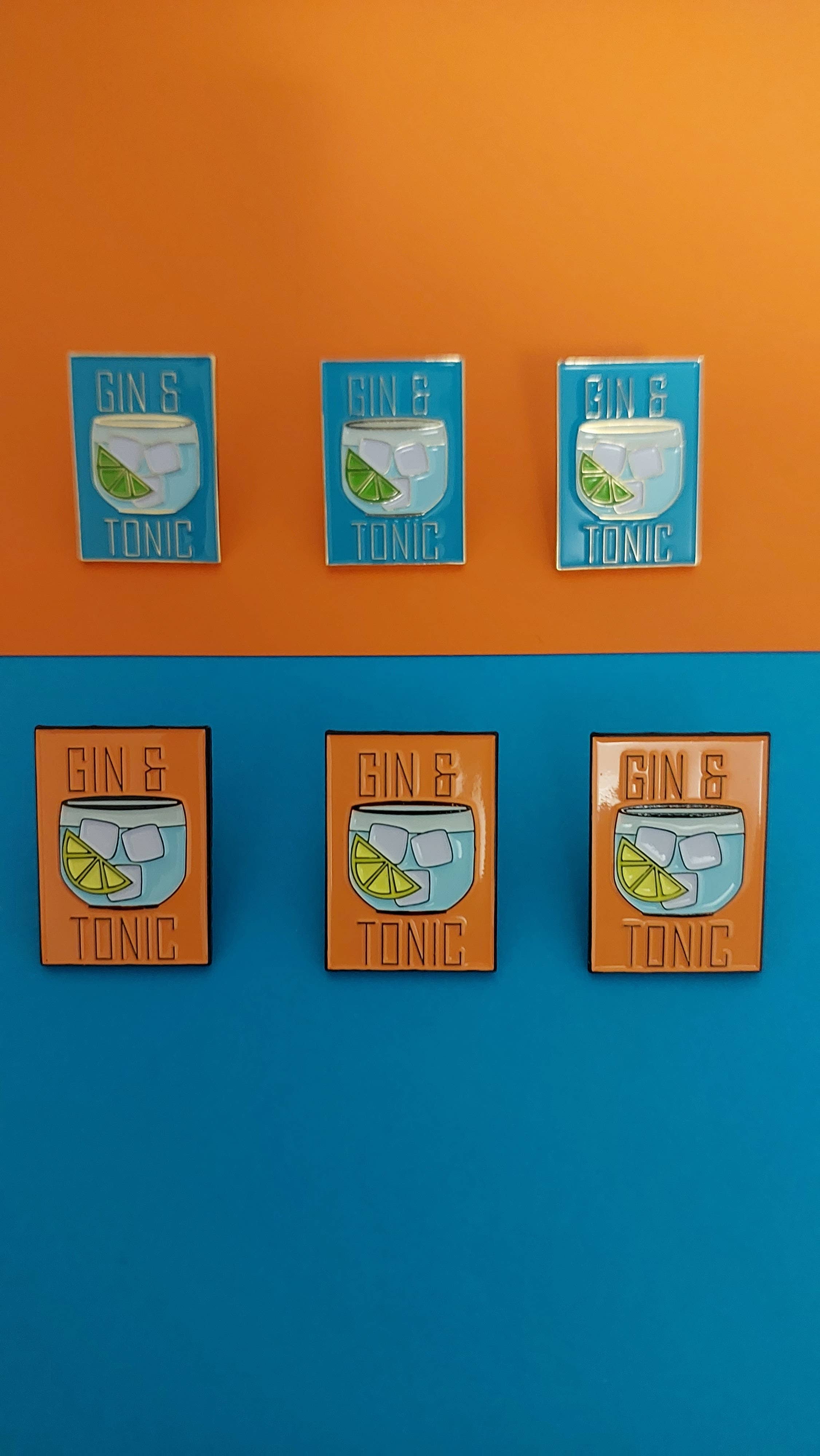 Patch Press - Wholesale Lapel pin/button - Gin and Tonic Cocktail Enamel Pin1