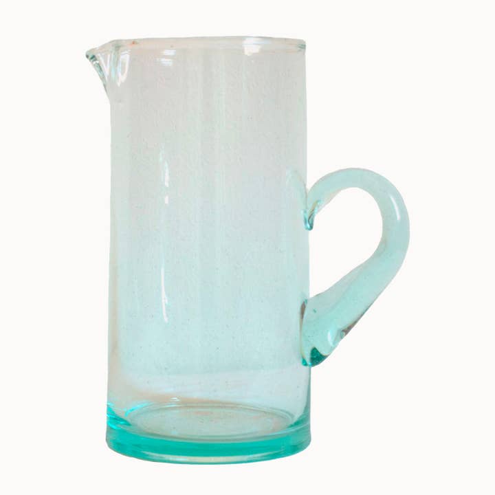 Moroccan Blown Glass Classic Pitcher for wholesale by Apartment F - shipping from Austin, TX. No tariffs