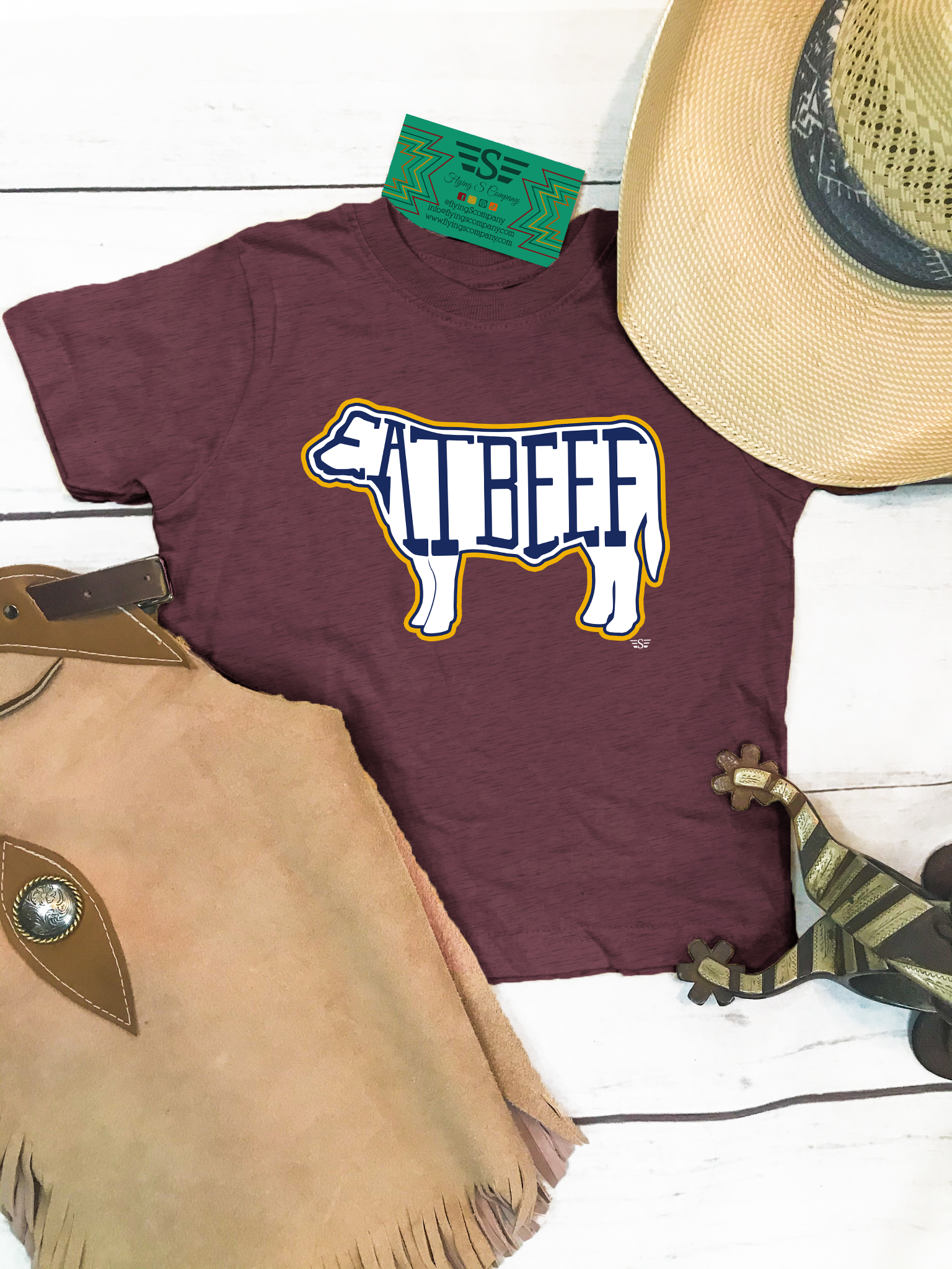 Flying S Company - Wholesale Screen Printed T-Shirt - Kids - Kids Eat Beef Tee1