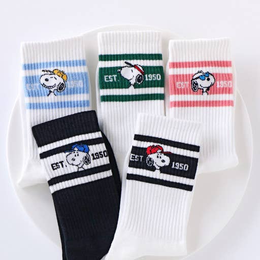 K-Wonderland – wholesale Strumpor - Unisex – Peanuts Variety Snoopy Sports Crew Ankelstrumpor 0