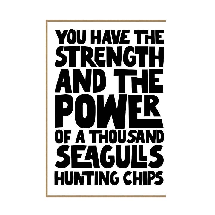 Seagulls - Funny Card - Blank Card - 4x6 for wholesale by Pickled Prints