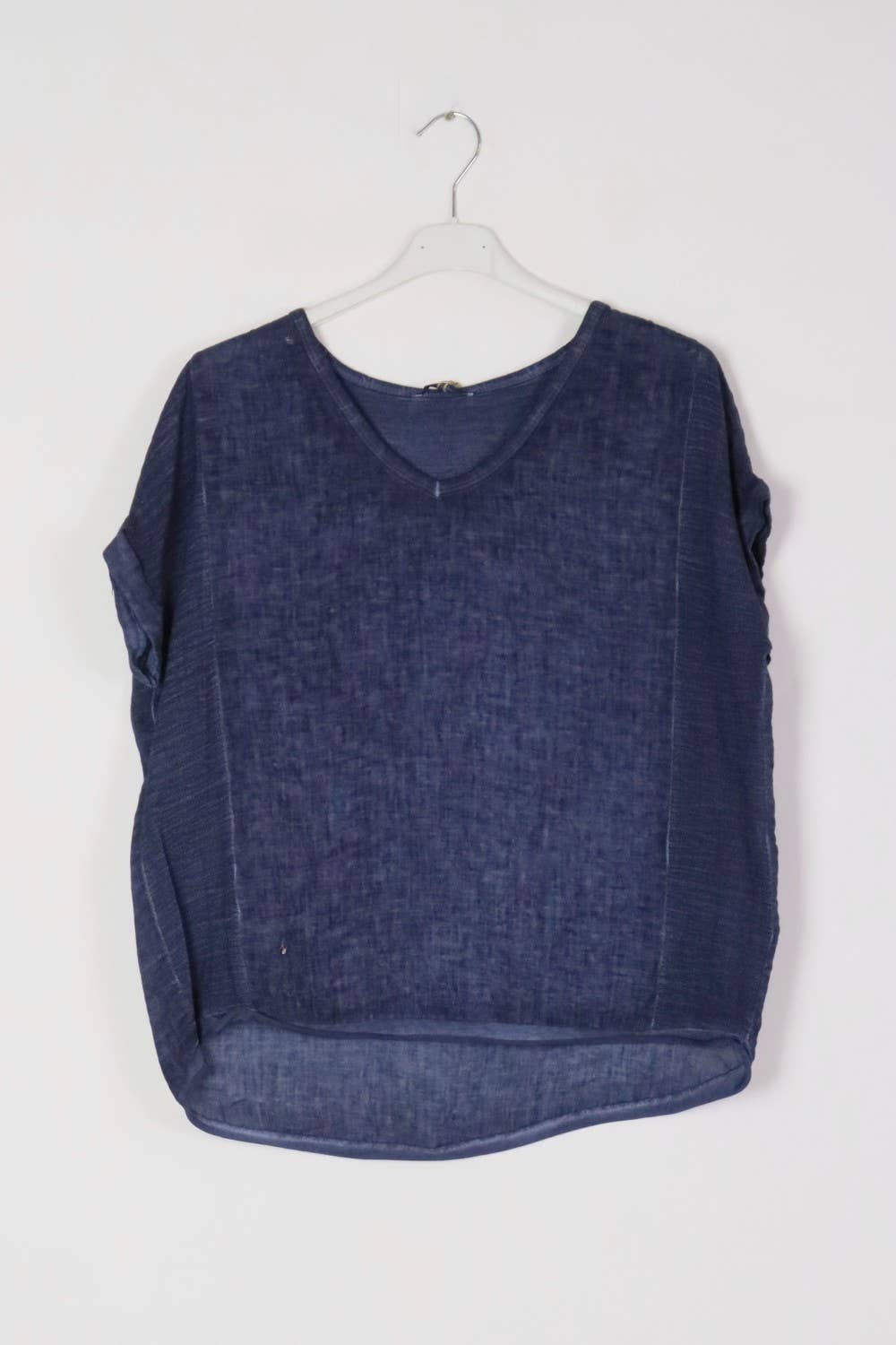 LÉA & LUC - Vente T-shirt – femme - T-Shirt texturé en 100% lin REF. 65145