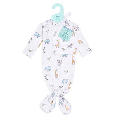 comfort knit™ newborn gown + hat gift set for wholesale by aden + anais