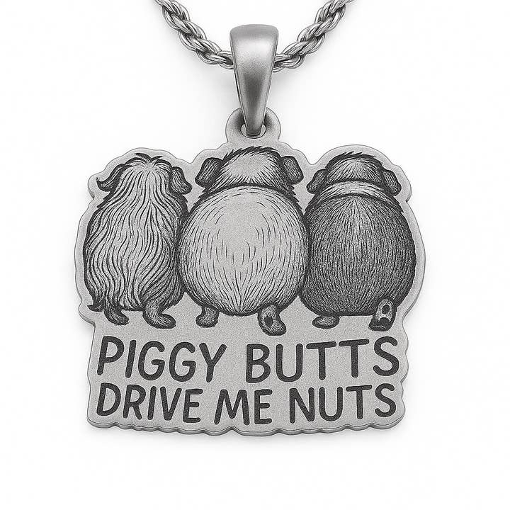 Les fesses de cochon me rendent fou Collier de cochon d'Inde gerbille pour la vente par Chubby Chico Charms