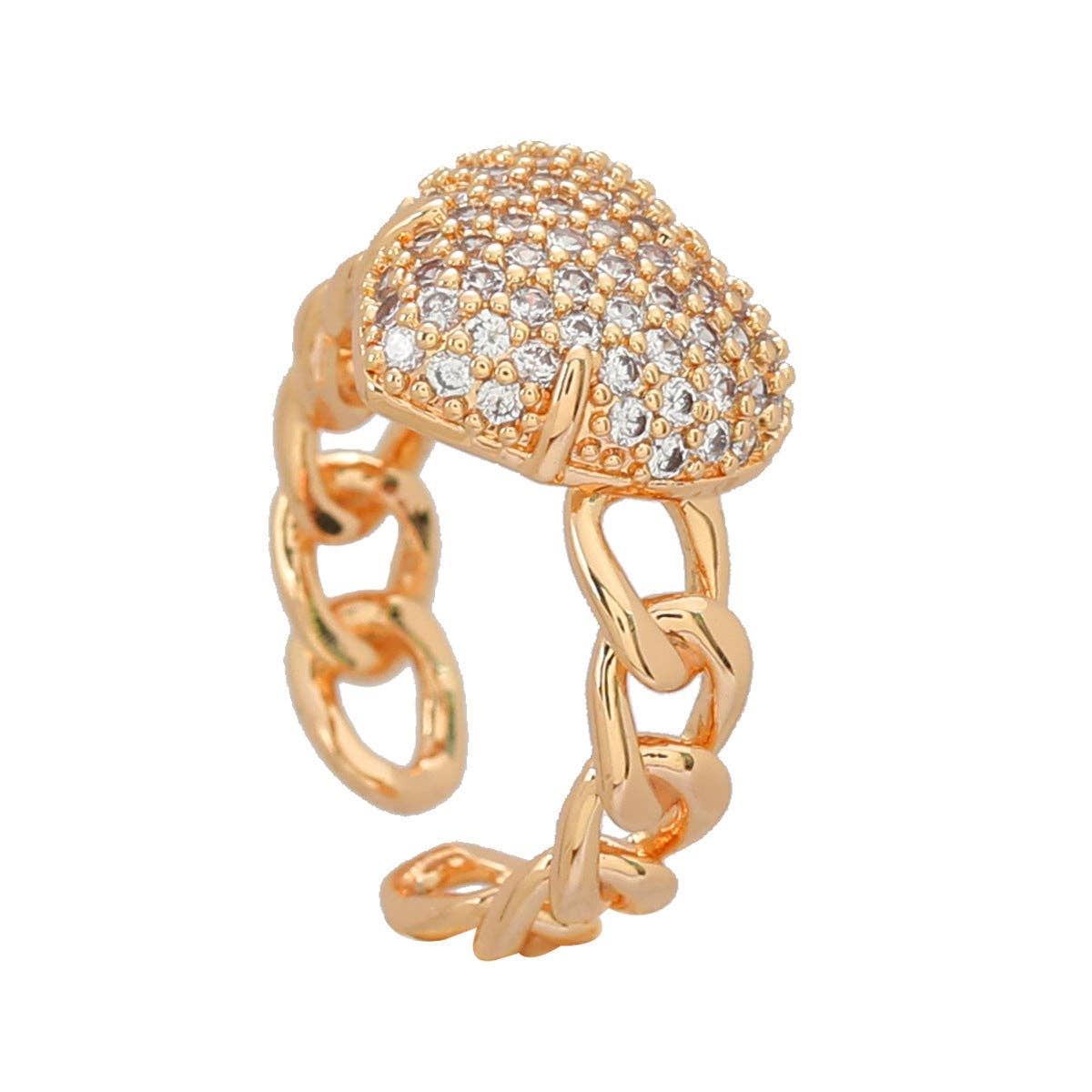 Ole - Wholesale Multi-Stone Ring - Love  Alloy Cubic Zirconia Ring R27062