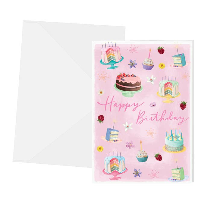 Greeting Card Happy Birthday Cakes for wholesale by La La Land