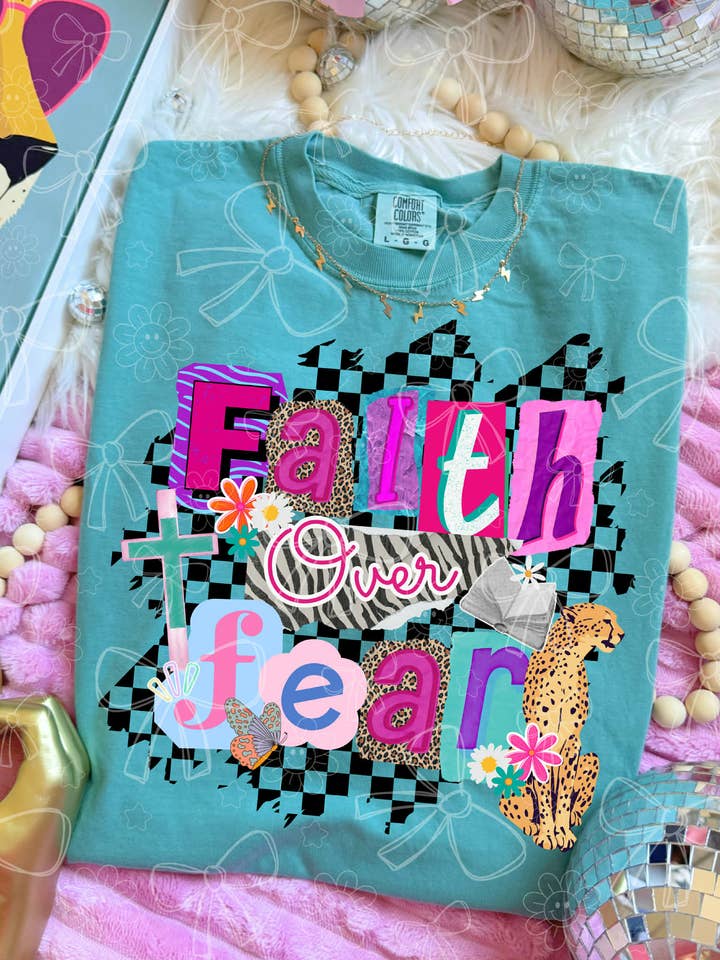 Maglietta con fede sulla paura per la vendita all'ingrosso da parte di Downtown Darling Wholesale