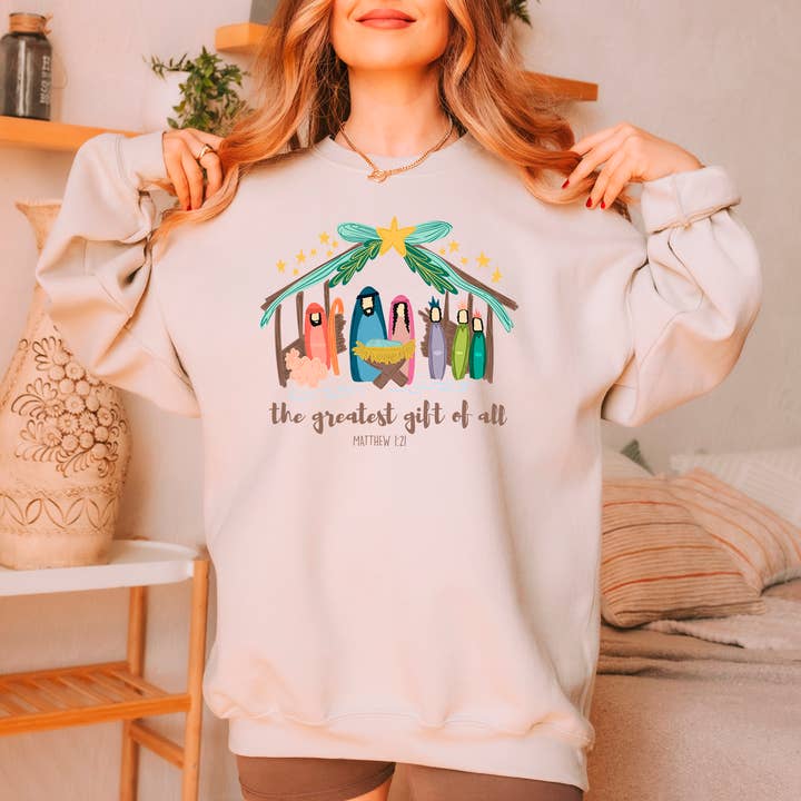 The Greatest Gift Of All Sweatshirt for wholesale by Eleven Fashion