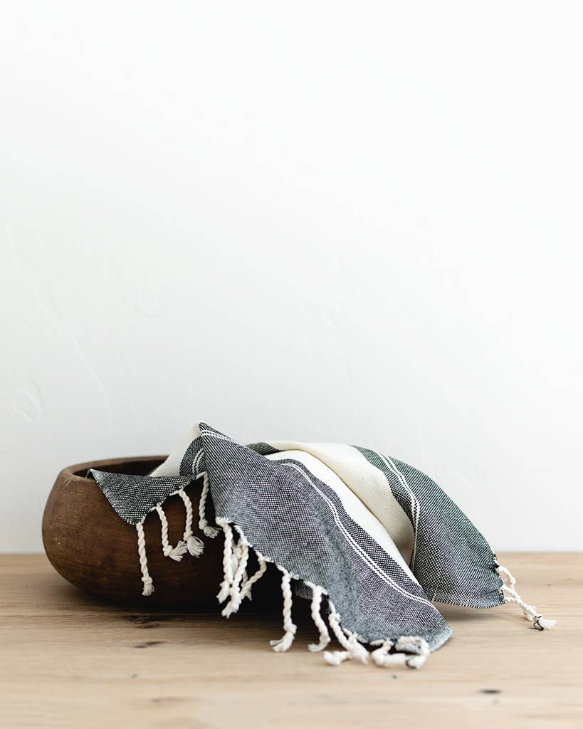 Fair + Simple - Wholesale Hand Towel - Oversized Woven Hand Towel - Stripes1