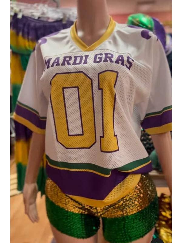 Queen Fashion - Wholesale T-Shirt - Women's - Number Print Football Outfit color block Party Jersey