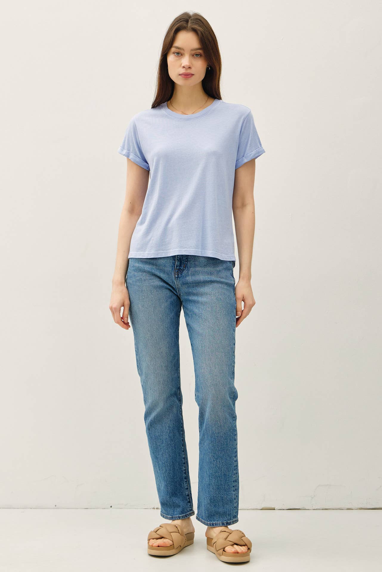 Be Cool - Wholesale T-Shirt - Women's - BOXY CUT TEE W/ ROLL SLEEVE2