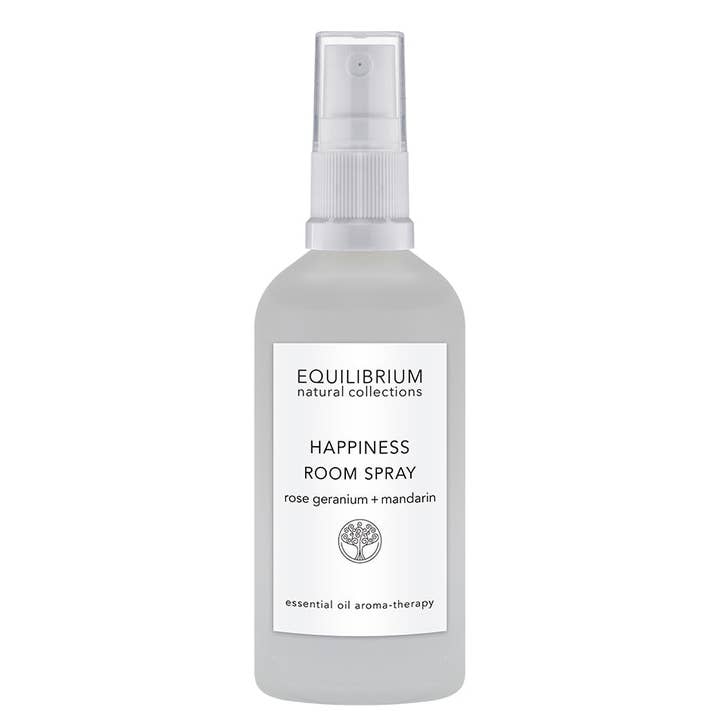 Happiness Room Spray rose geranium + bergamot for wholesale by Equilibrium Natural Collections