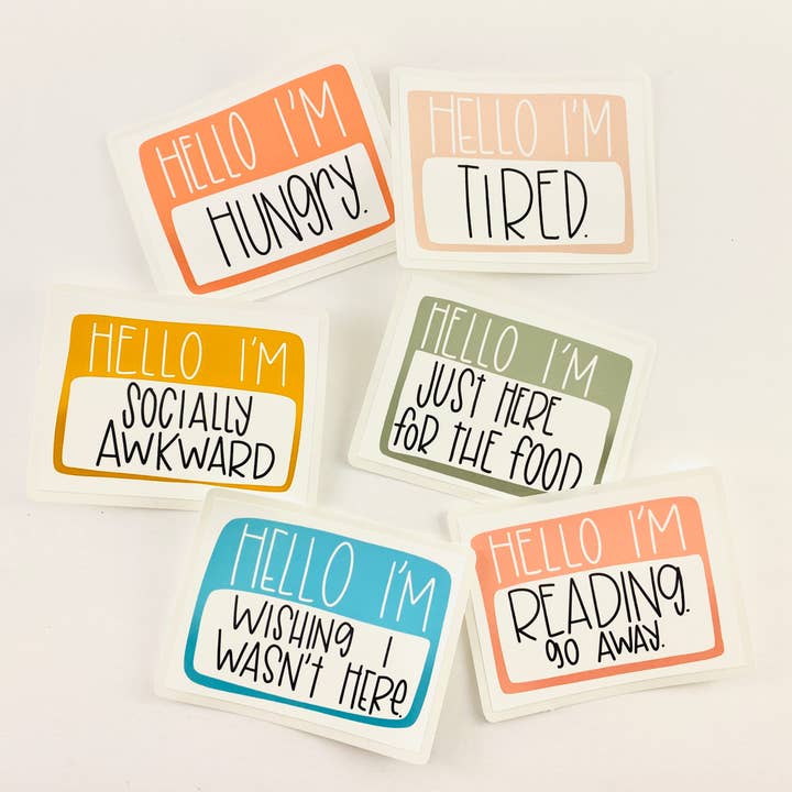 Positively Handwritten - Wholesale Sticker - Funny "Hello I'm Socially Awkward"- Vinyl Decal, Sticker1