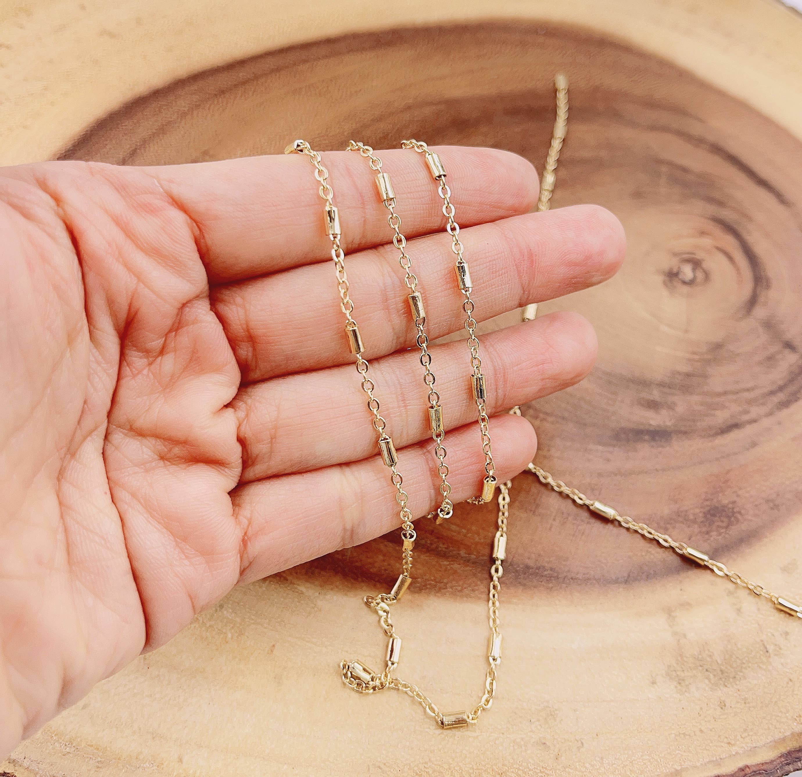 Beads Creation - Wholesale Craft Supplies - Barrel Satellite Chain by Foot, Minimalist Craft Supplies1