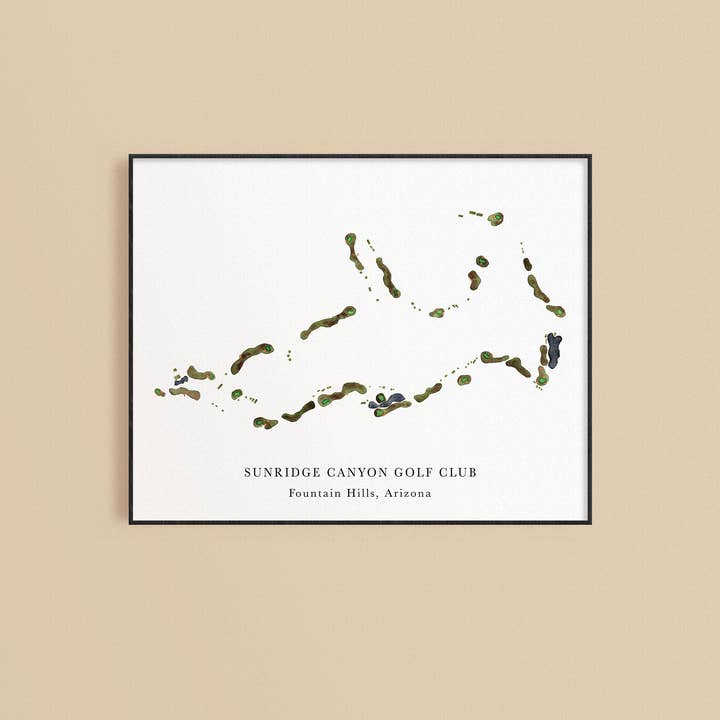 Sunridge Canyon Golf Club Print for wholesale by ally aiken design