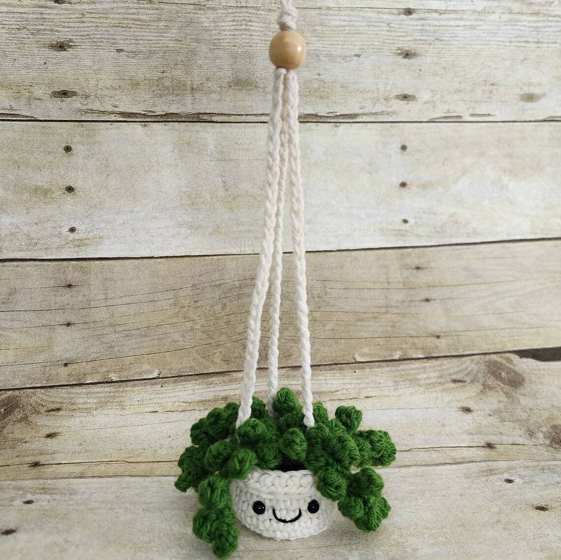 TOMOPOD LLC - Wholesale Car Decorative Charm - Unisex - Mini Crochet Succulent Car Mirror Hanging, Car Plant Decor3