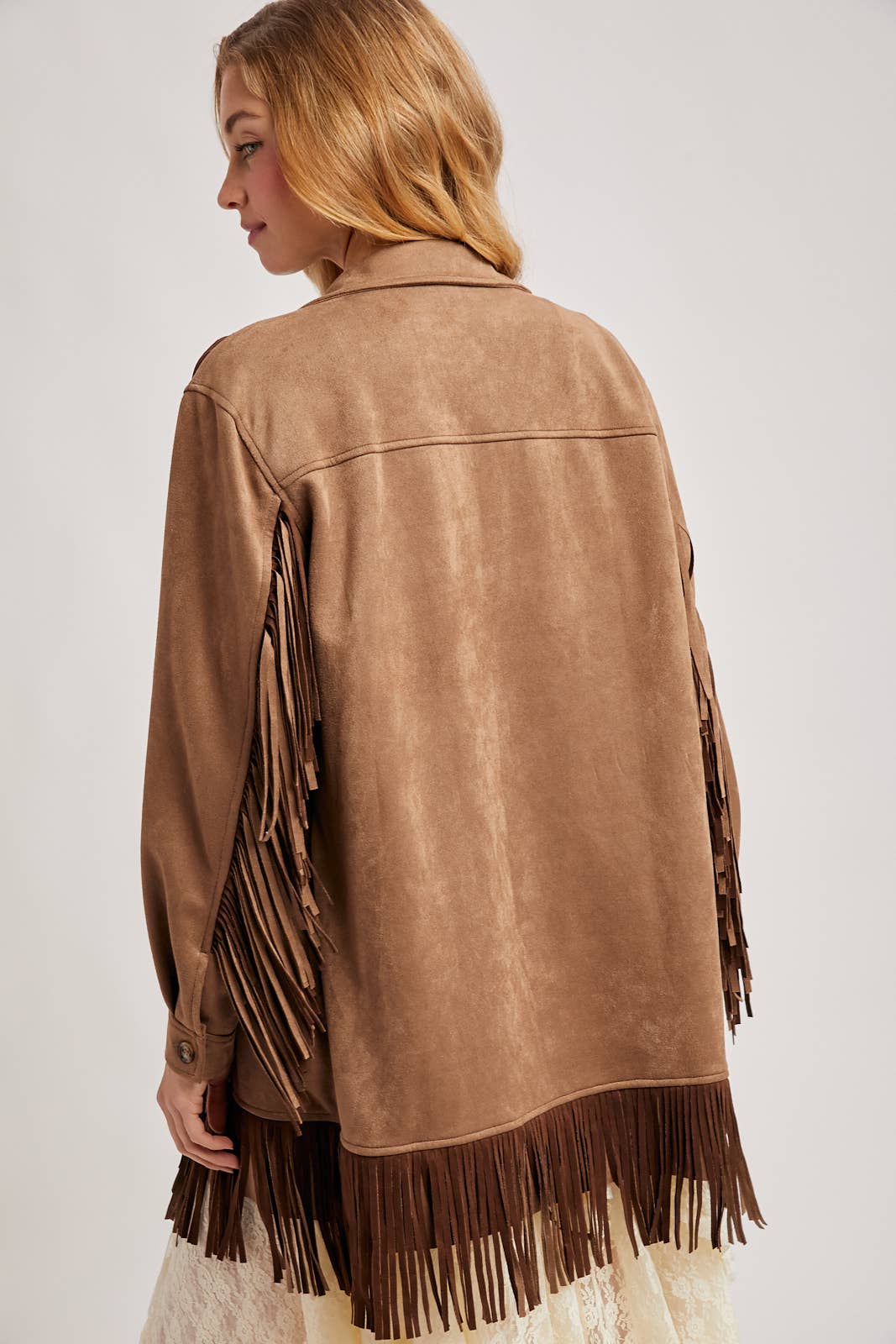 Bluivy - Wholesale Jacket - Women's - VEGAN SUEDE FRINGED JACKET29