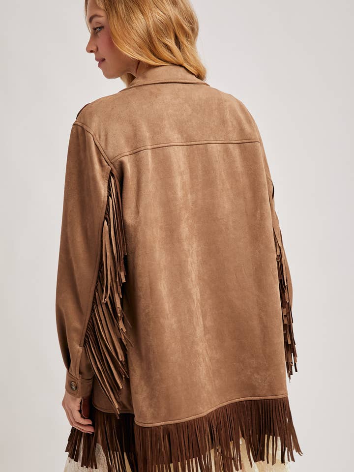 Bluivy - Wholesale Jacket - Women's - VEGAN SUEDE FRINGED JACKET29
