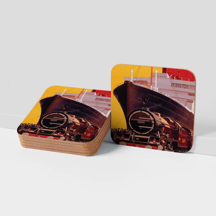 COASTER (Pack of 10): Express & Cunard Liner. ML0073 for wholesale by Memory Lane