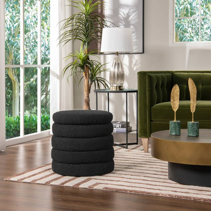 Jennifer Taylor Home - Wholesale Ottoman - Fuji Oversized Round Storage Ottoman11