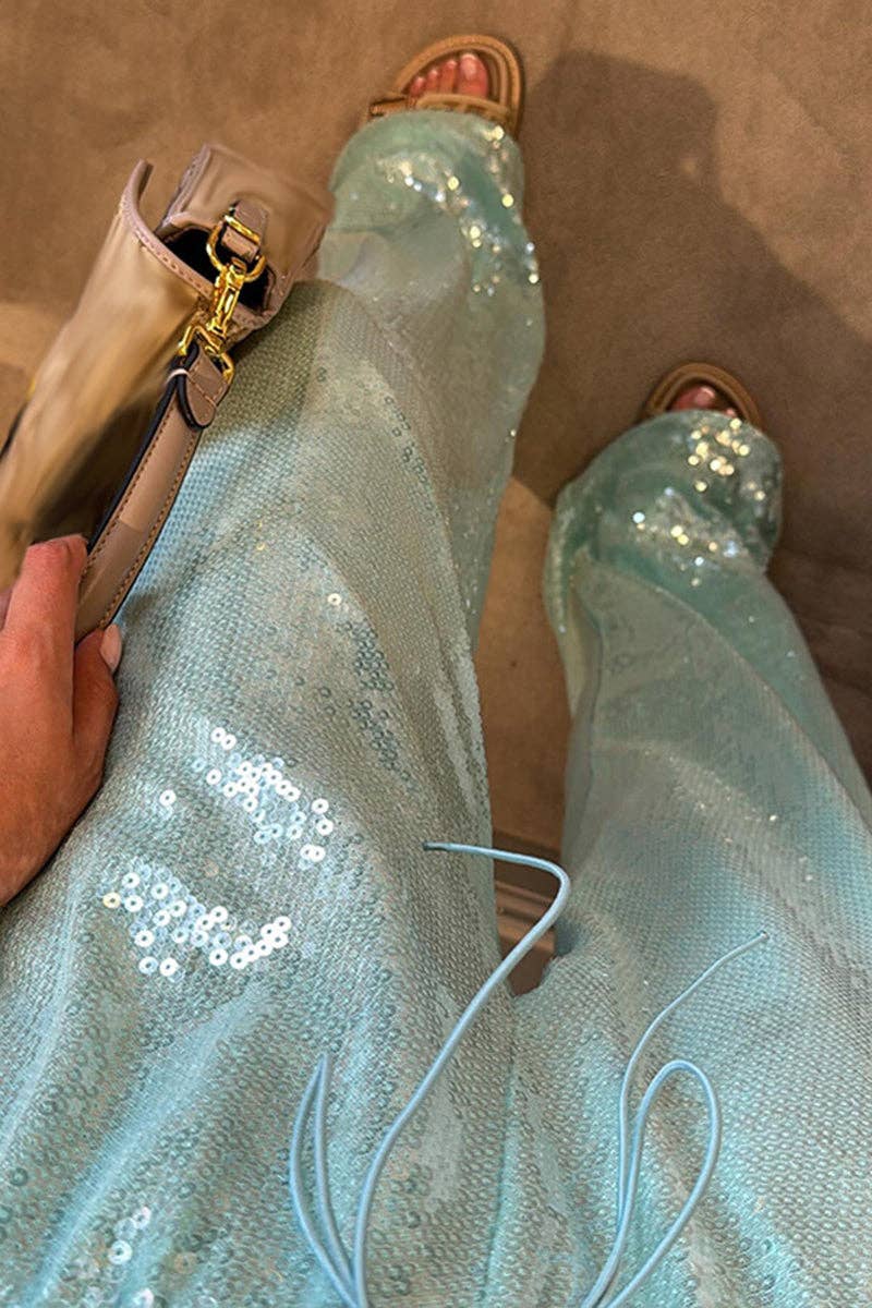 GROEN Casual broek met paillettenversiering voor groothandel op Faire2