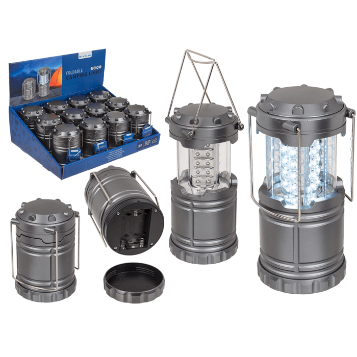 Out of the blue KG - Wholesale Lantern - Foldable Camping light, ca. 8,5 x 25 cm,0