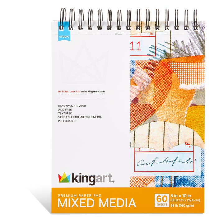 Mixed Media Paper 8” x 10” - 60 Sheets for wholesale by KINGART