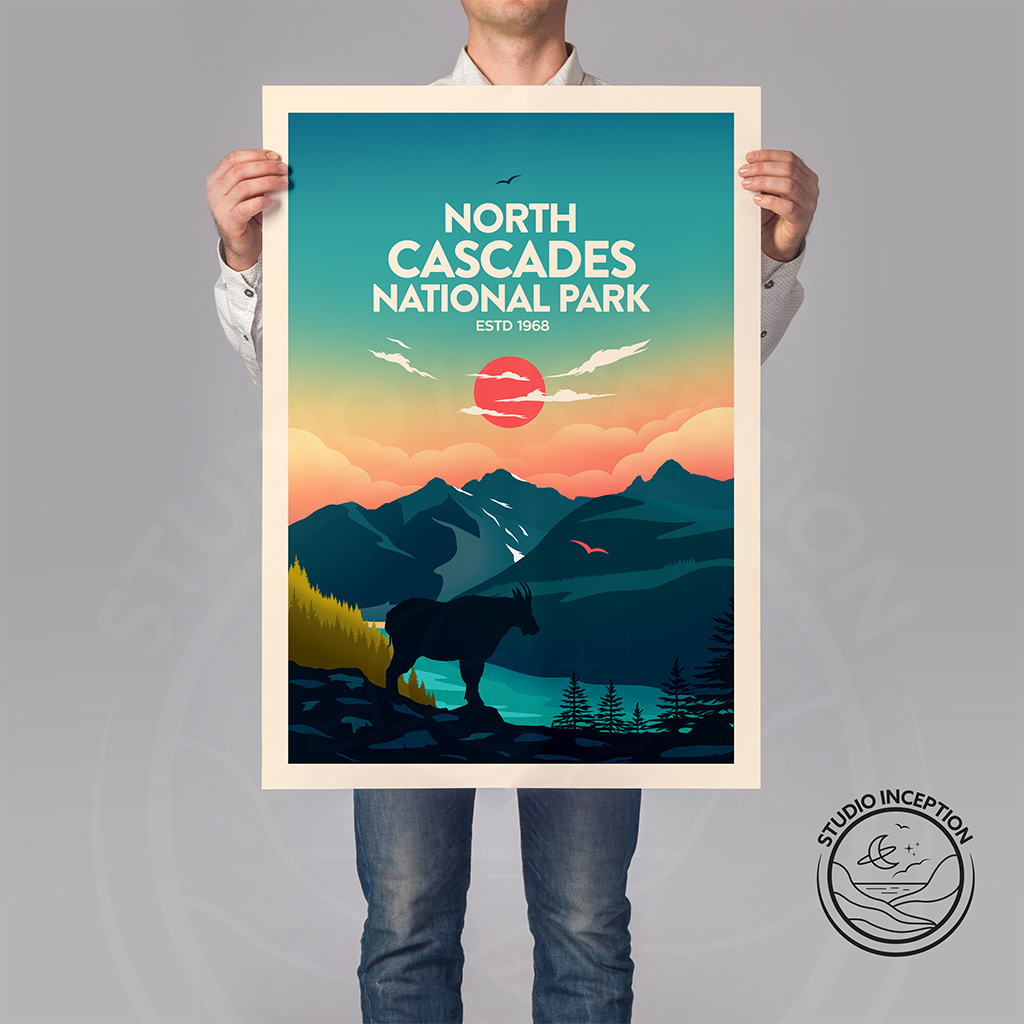 Studio Inception – wholesale Art print – North Cascades National Park Traditional Style Print4