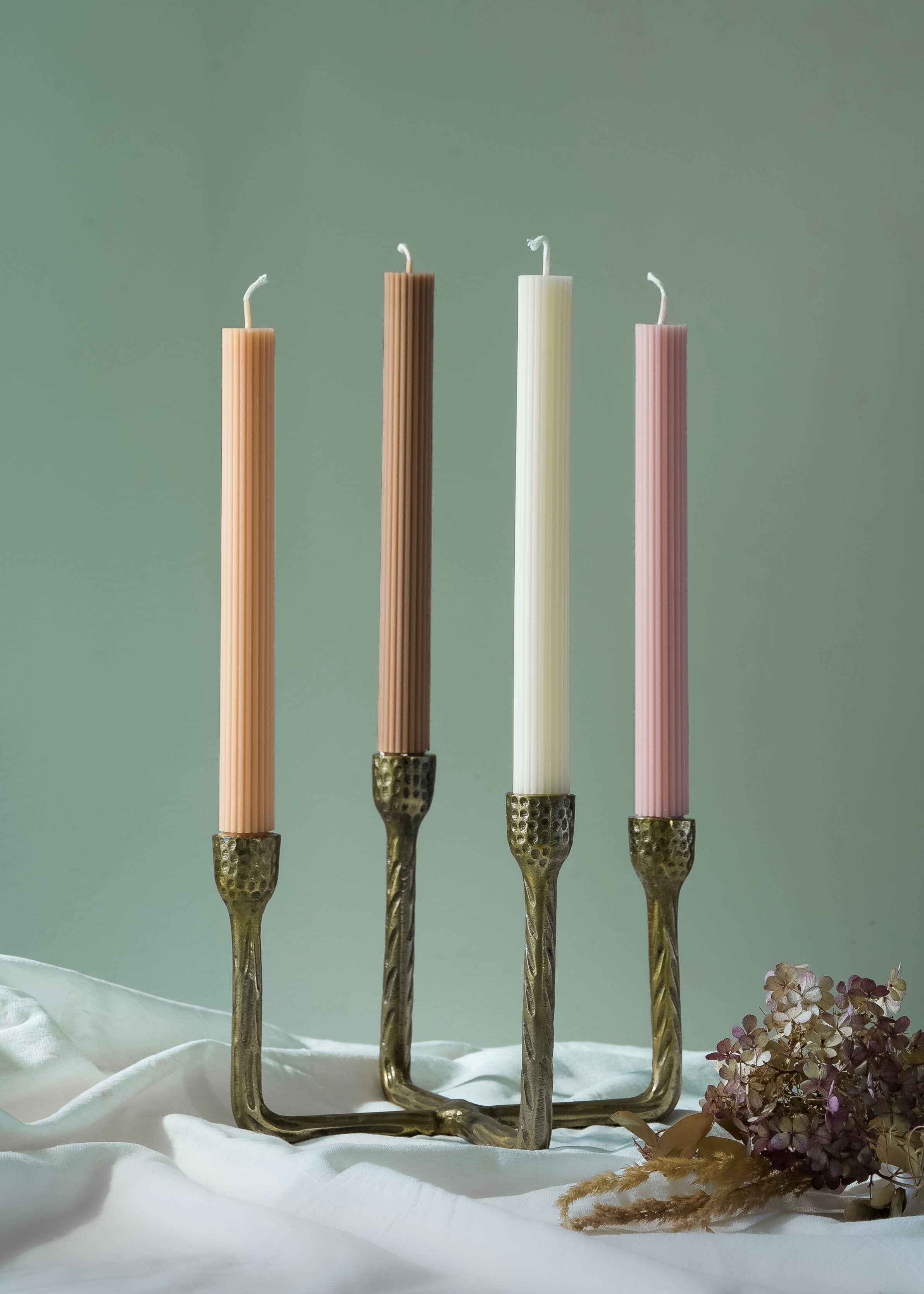 ZOETSTUDIO - Wholesale Tapered Candle/Candlestick - Ribbed Thick Taper | Beeswax & Soy Wax3