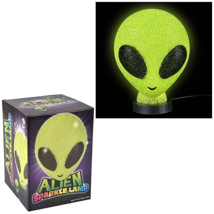 8.5" Sparkle Alien Lamp - LLB Toys for wholesale by La Luna Bella - Toys