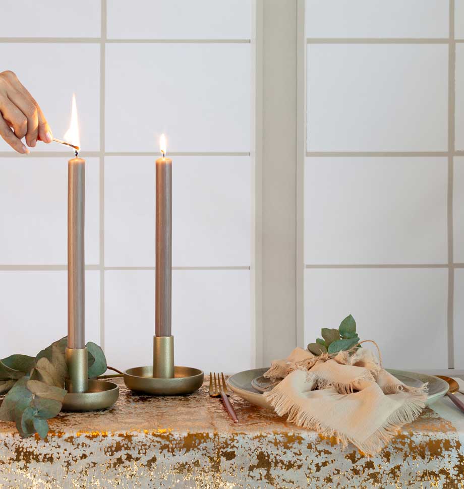 Shearer Candles - Venta al por mayor Velas cónicas/candeleros - Velas de mesa taupe de 20 cm (8 pulgadas) pack de 207