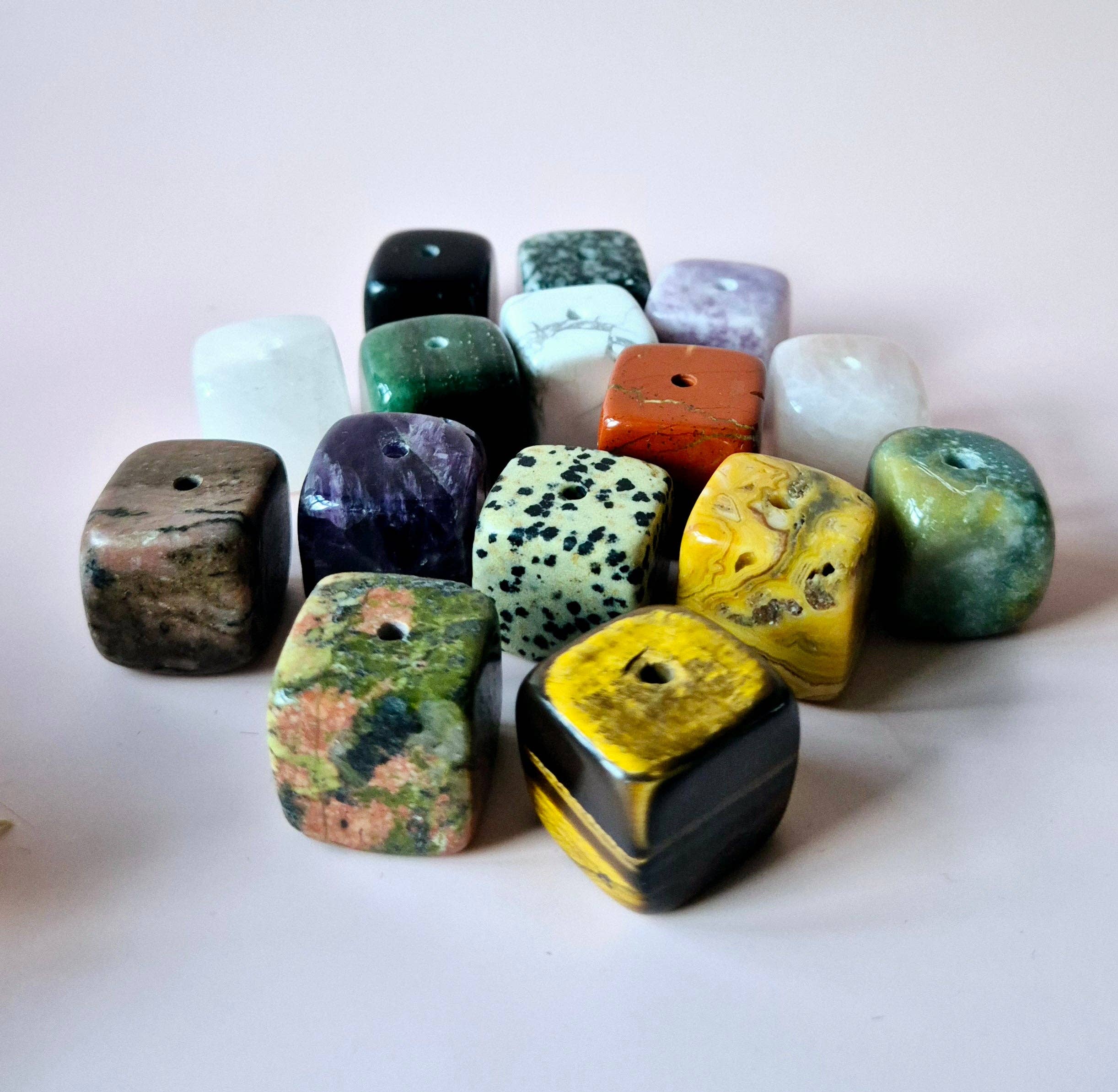 Moonlight Gemstones - Venta al por mayor Portainciensos - Porta Incienso Cubo de Piedra Preciosa de 20 mm3