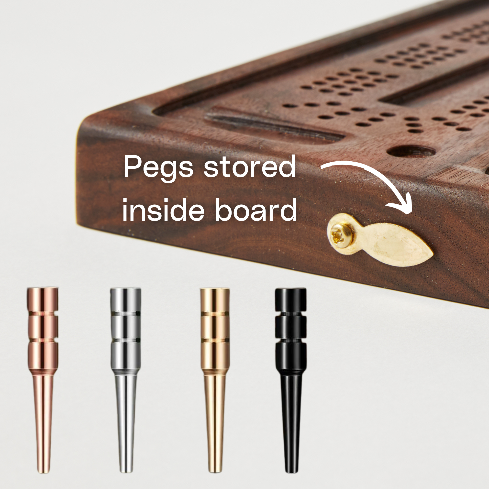 Relic Modern™ | Furniture & Objects - Wholesale Board Game - Modern 3-Player Cribbage Board with Pegs in Walnut or Cherry8