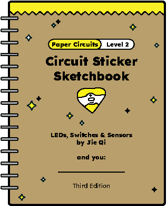 Chibitronics – Caderno de desenho/bloco de desenho por atacado – Caderno de Esboços de Circuitos, 3ª Ed 2025 - Circuitos de Papel NÍVEL 20