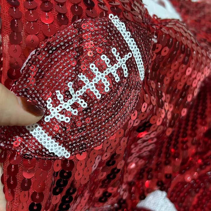 Rosa Clothing - Wholesale T-Shirt - Women's - Sequin Rugby Loose Crew Neck T-Shirt7