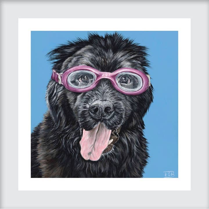 Newfoundland Dog Art Print for wholesale by Emma Sage Fine Art