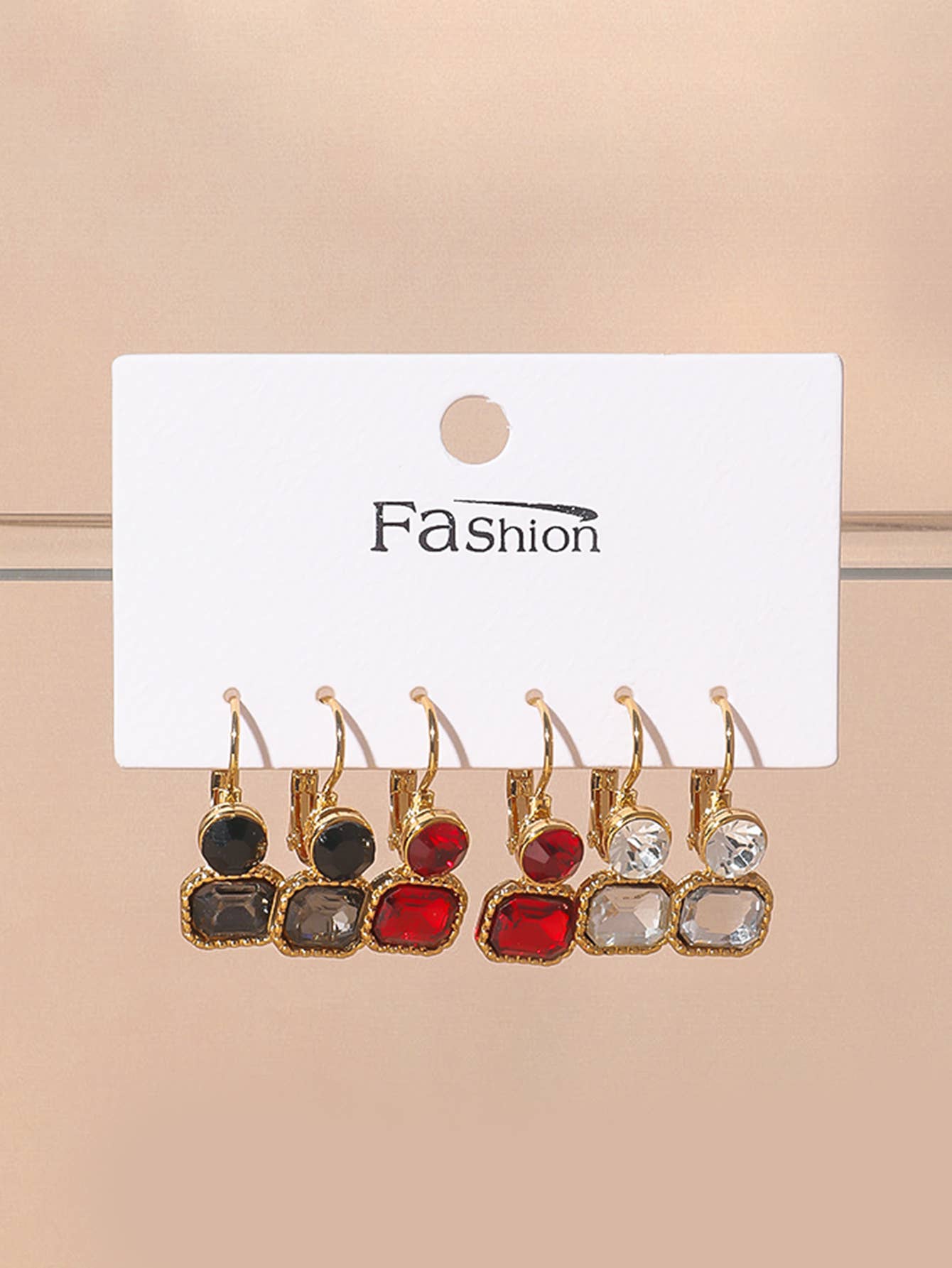 Blossom bijoux - Wholesale Jewelry Set - Set of 3 pairs of Strass Sleeping Bag 25AHBOL0362