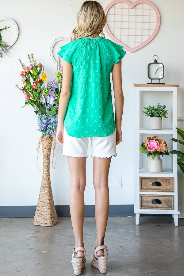 7th Ray - Venta al por mayor Blusa - Mujer - Blusa de Mujer con Lazo y Escote en V T513119