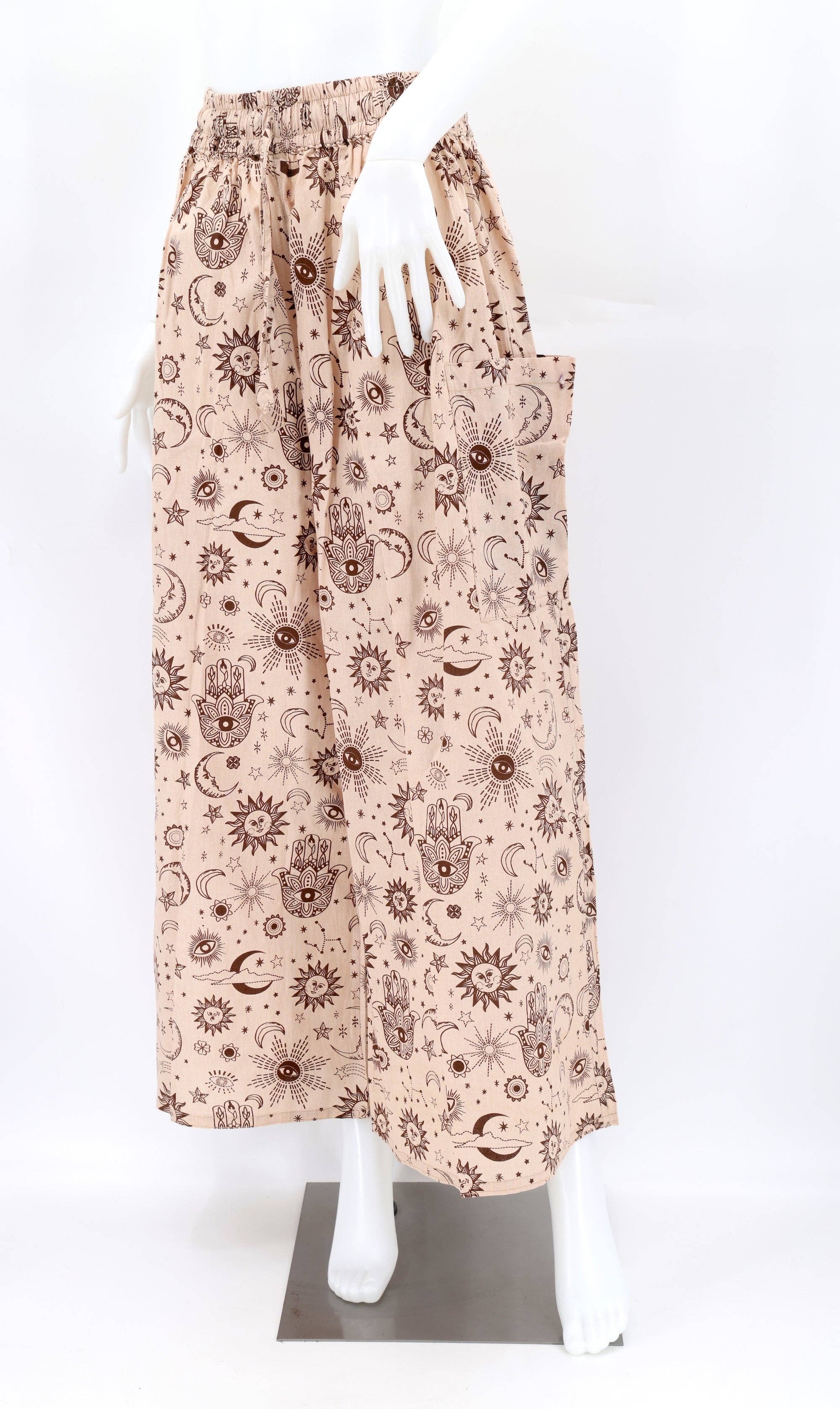 Himalaya Handmade - Wholesale Pants - Women's - Cotton Hippie Handmade Harem Celestial Print Wide Leg Bohemian Trousers14