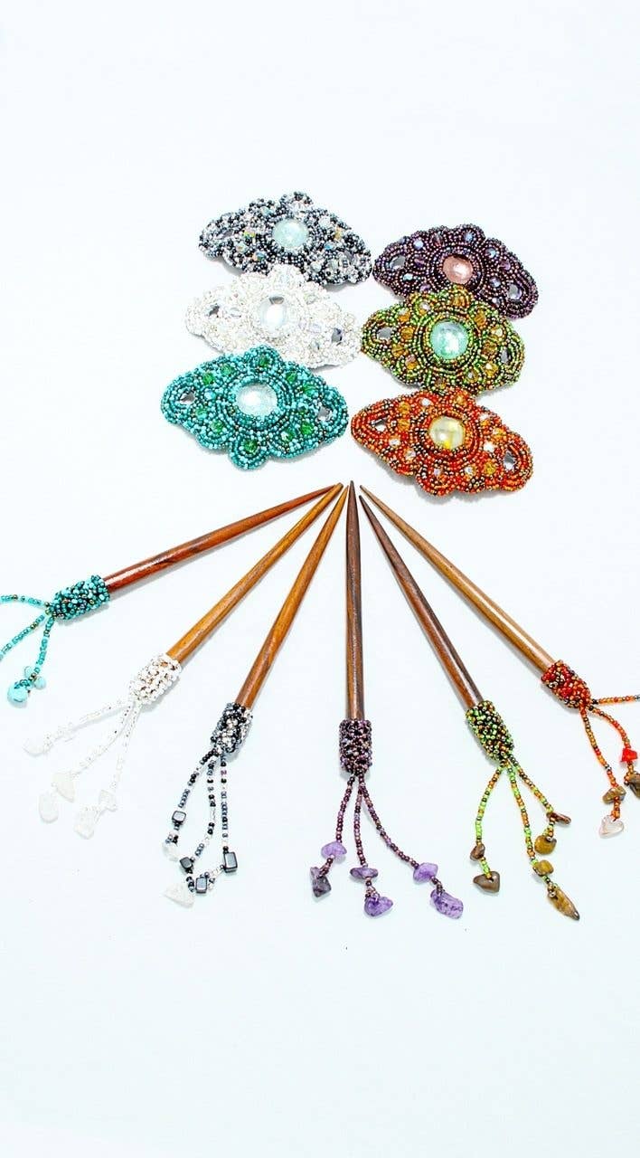 Lumily - Vendita all'ingrosso Fermaglio per capelli - Donna - Fermaglio con perline Michelle (assortite) - Guatemala6