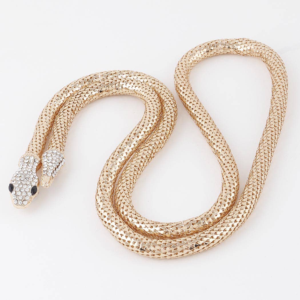 3AM BY H&D ACCESSORIES – Großhandel Kette mit Anhänger/Charm – Juwelenbesetzte Snake Coil-Halskette7