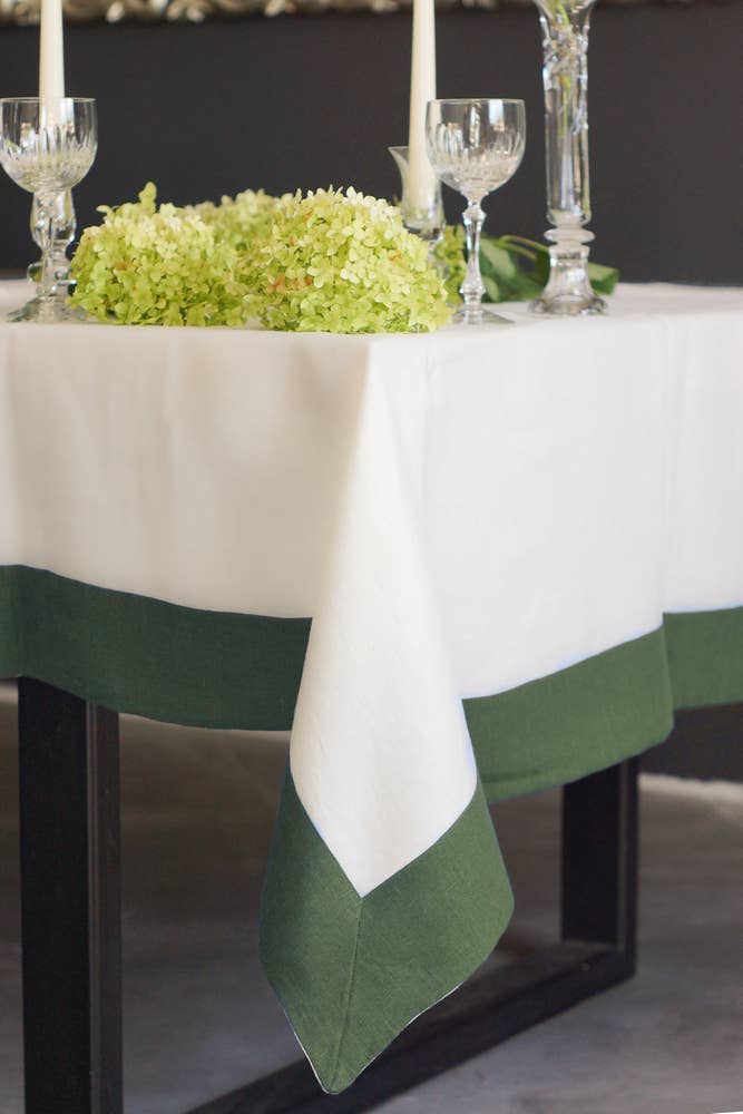 Liem Home - Wholesale Tablecloth - Custom tablecloth with border. Linen tablecloth with edging.4